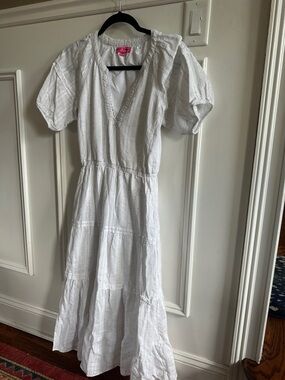 Betsey Johnson White Eyelet Midi Dress